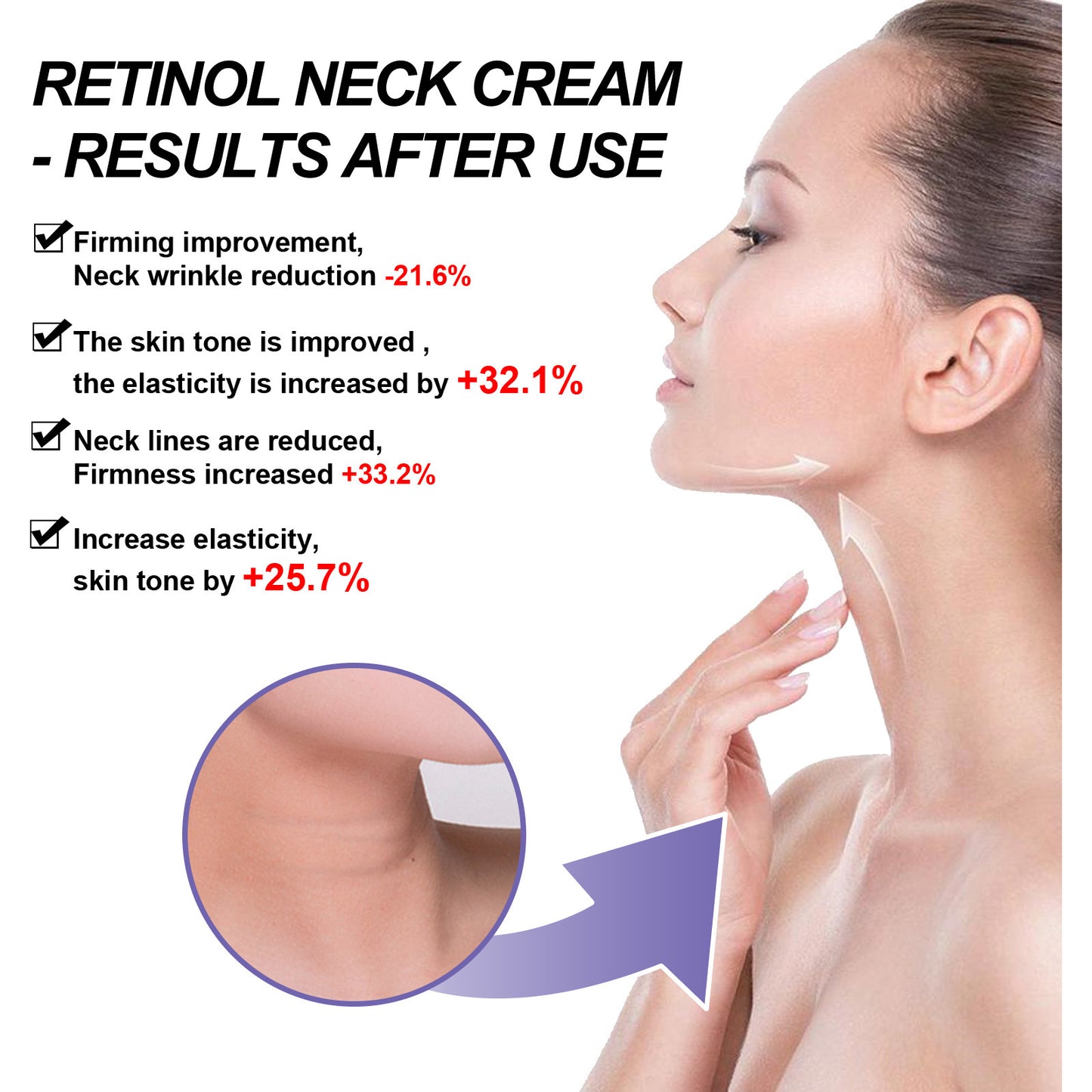 Retinol Neck Cream Neck Massage Desalting Neck Lines Nourishing And Firming Neck Skin Reshaping Swan Neck